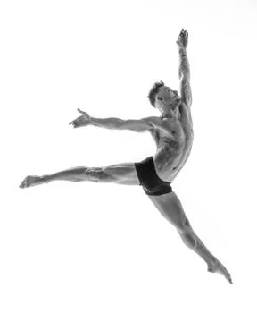 Young beautiful dancer is posing in studio Stock Photos