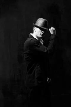 Young beautiful dancer posing in studio Stock Photos