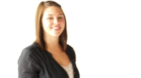 Young beautiful girl that forgot something Stock Footage