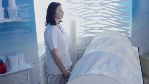 Young beautiful lady getting spa treatment Stock Footage 76230686