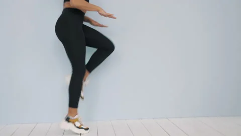 Young beautiful model jogging before training Stock Footage 161318526