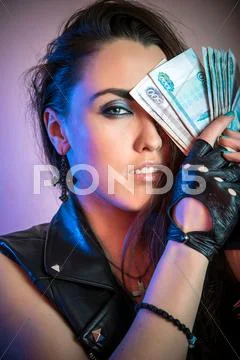 Young beautiful punk girl Stock Photos