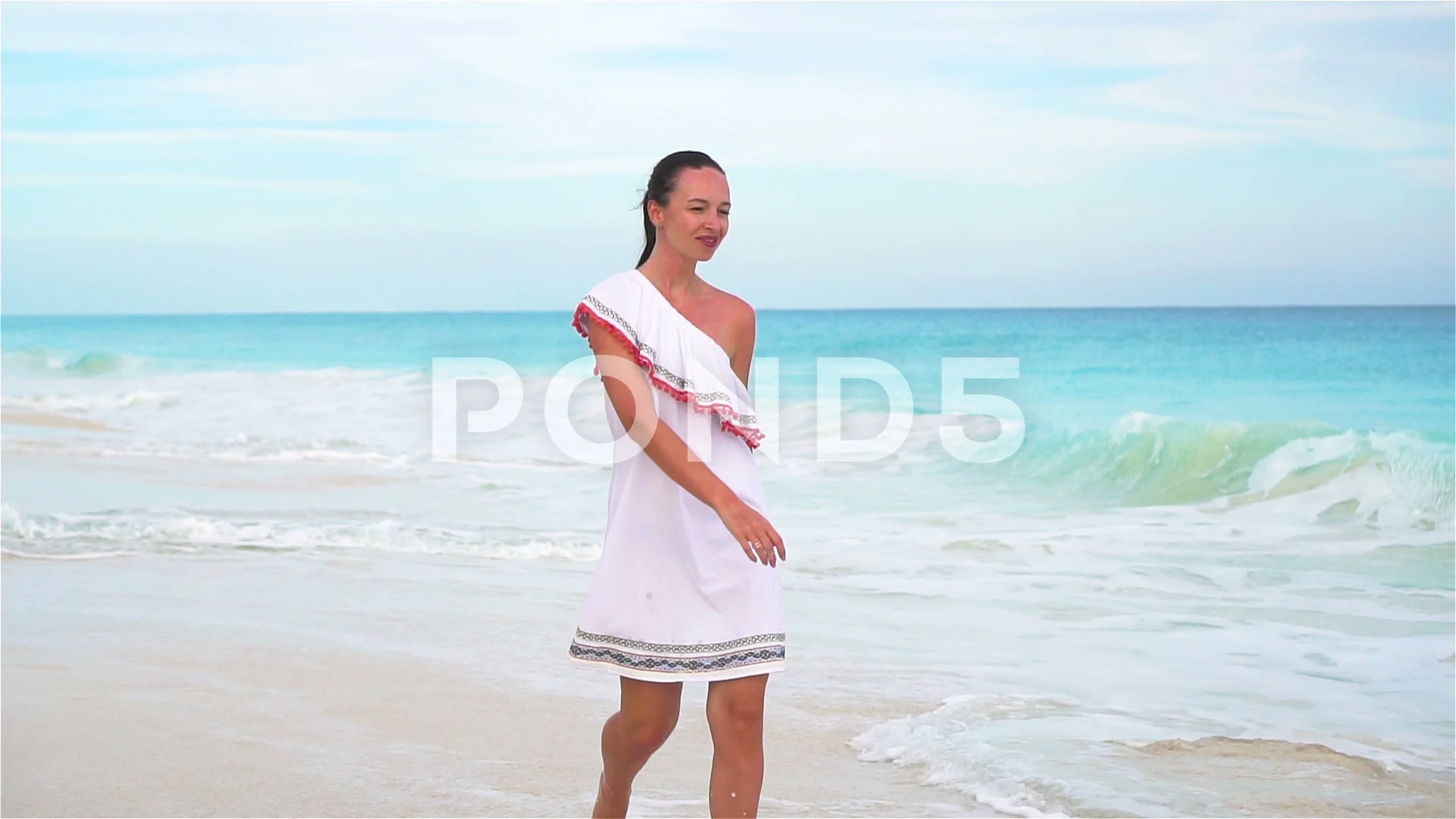 Beautiful women enjoying vacation on the beach