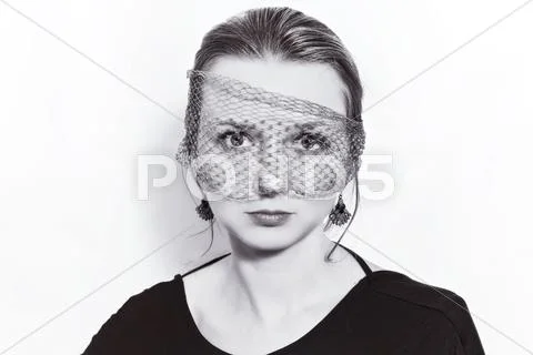 Young beautiful woman in the veil Stock Photos