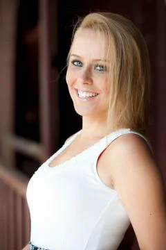 Young Blond Model 库存照片