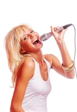 Young blond Singer Stock Photos