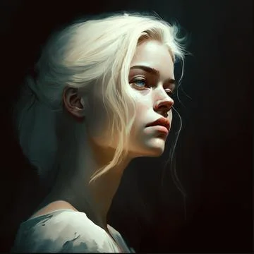 The young blonde for a picture frame Stock Illustration