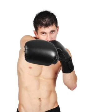 Young boxer fighter Foto stock