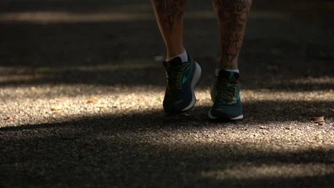 Young boxer jumps rope in a forest Stock Footage 147730879