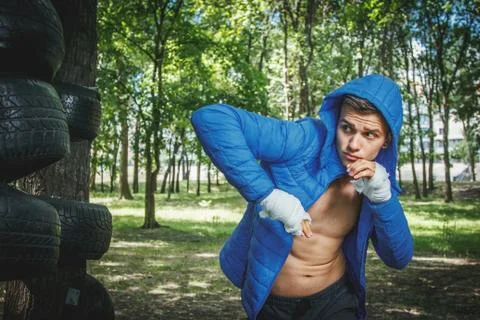 Young boxer in training Stock Photos