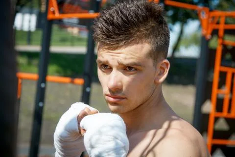 Young boxer in training Stock Photos
