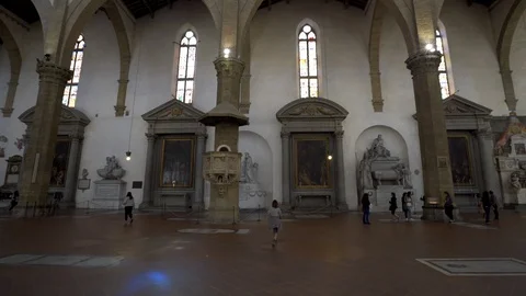 Young boy appreciating scale of massive cathedral in Italy Stock Footage 103211837
