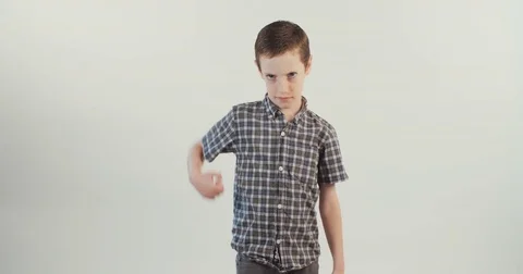 Young boy in a bad mood angry and upset Video stock 69765391