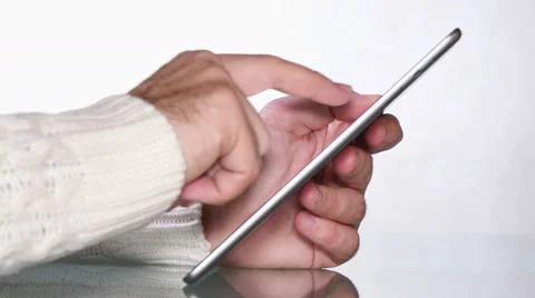 Young Boy Browsing a Tablet Computer Stock Footage 58822101