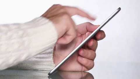 Young Boy Browsing a Tablet Computer Stock Footage 80541852