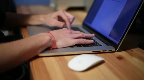 Young boy Close up typing on Keyboard, computer spanish keyboard -Dan Stock-Footage 46701157