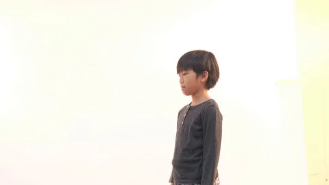 Young boy cough Stock Footage 129553986