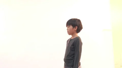 Young boy cough Stock Footage 139096256