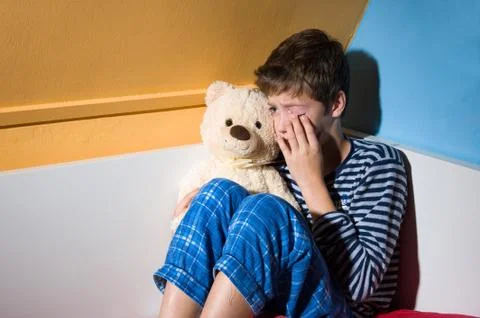 Young boy crying Stock Photos