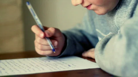 Young boy doing homework Video stock 863647