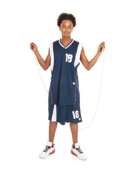 Young boy doing workout Stock Photos