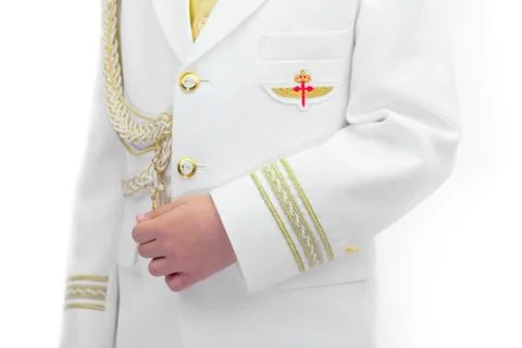 Young boy dressed for his first communion Stock Photos