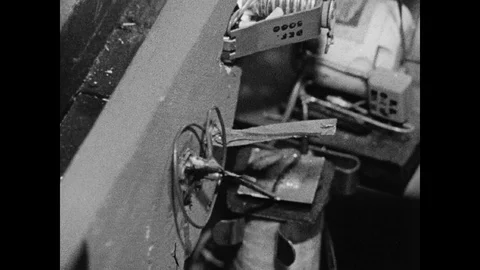 Young boy explaining his physics project, london, United Kingdom, UK, 1966 Stock Footage 133382285