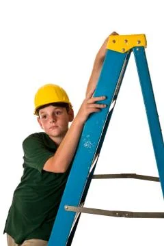 Young boy - future construction worker Stock Photos