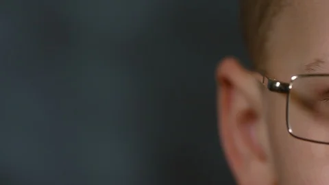 Young Boy in Glasses Looking at Camera Video stock 103528318