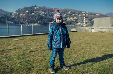 Young boy on the grass Stock Photos