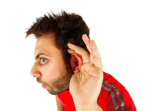 Young boy with hearing Stock Photos