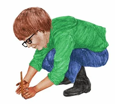 Young boy Stock Illustration