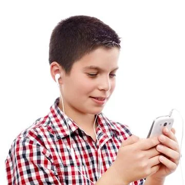 Young boy on internet Stock Photos
