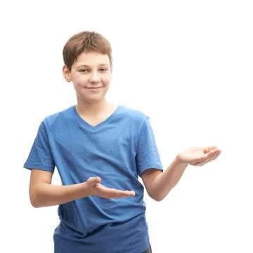 Young boy isolated Stock Photos