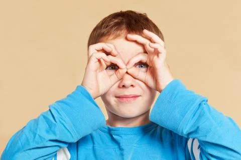 Young boy looking isolated. Stock Photos