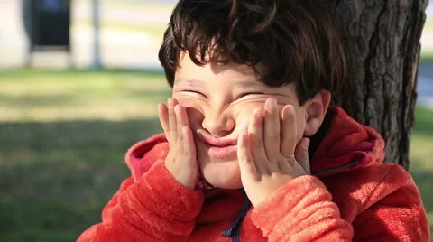 Young boy making funny faces 스톡 동영상 56561532