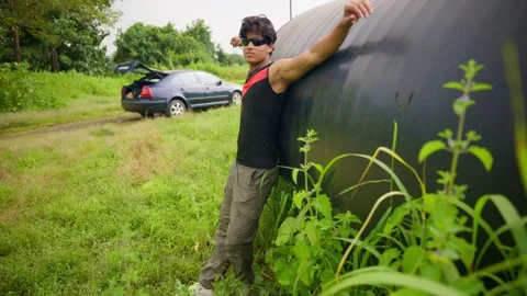 Young Boy Open Arm Posture In Daytime Stock Footage 295469384