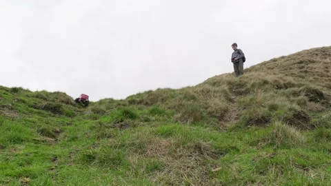 Young boy outdoors on the moors playing ... | Stock Video | Pond5