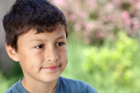 Young boy outside Stock Photos