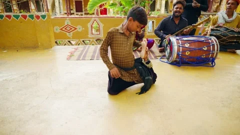 Young Boy Performing Feat During Cultural Event Stock Footage 291671332