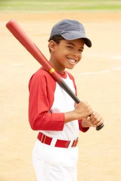 Young Boy Playing Baseball Stock Photos