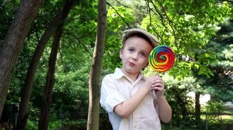 Young Boy Playing With Sucker 3 스톡 동영상 41232642