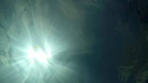 Young boy playing in the summer pool, with sports camera, water Видео 117060180