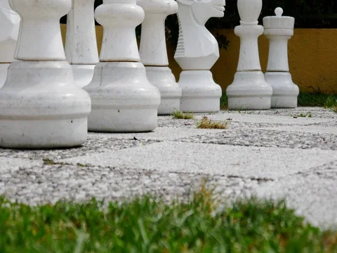 Young boy plays in big chess 2 Video stock 78356036