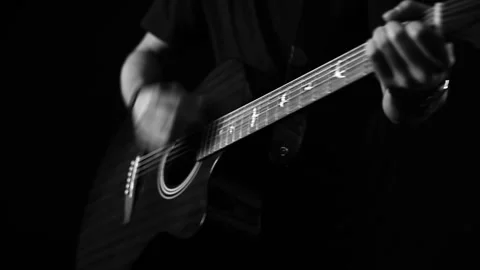 A young boy plays a guitar Video stock 145508701