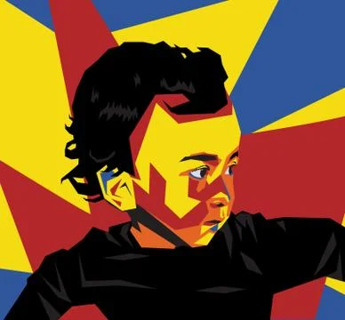 Young boy portrait Stock Illustration