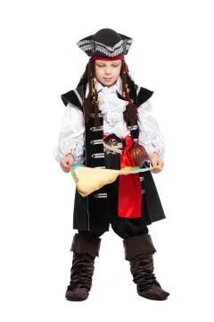 Young boy posing with a map Stock Photos