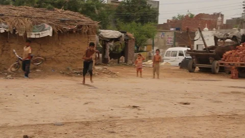 A young boy running and diving in a canal Video stock 86597389