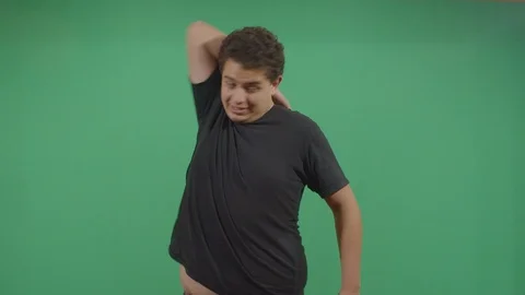 Young boy scratching his back in ecuador Stock Footage 115339547