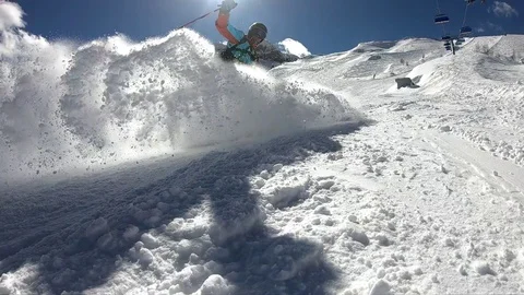 Young boy skiing. Stock Footage 87048727